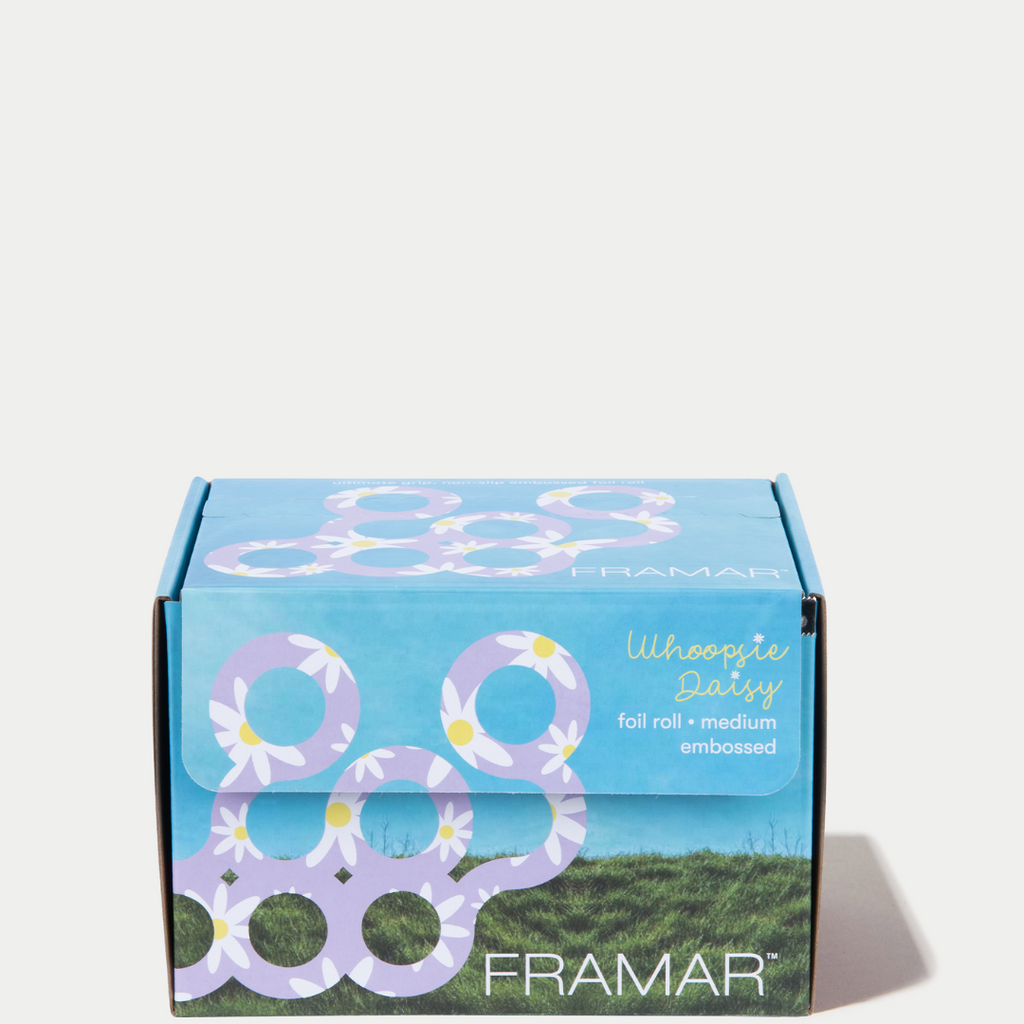 Framar Embossed Roll Medium 97,54 m Whoopsie Daisy – reljefna folija  u kutiji za profesionalnu upotrebu u salonu